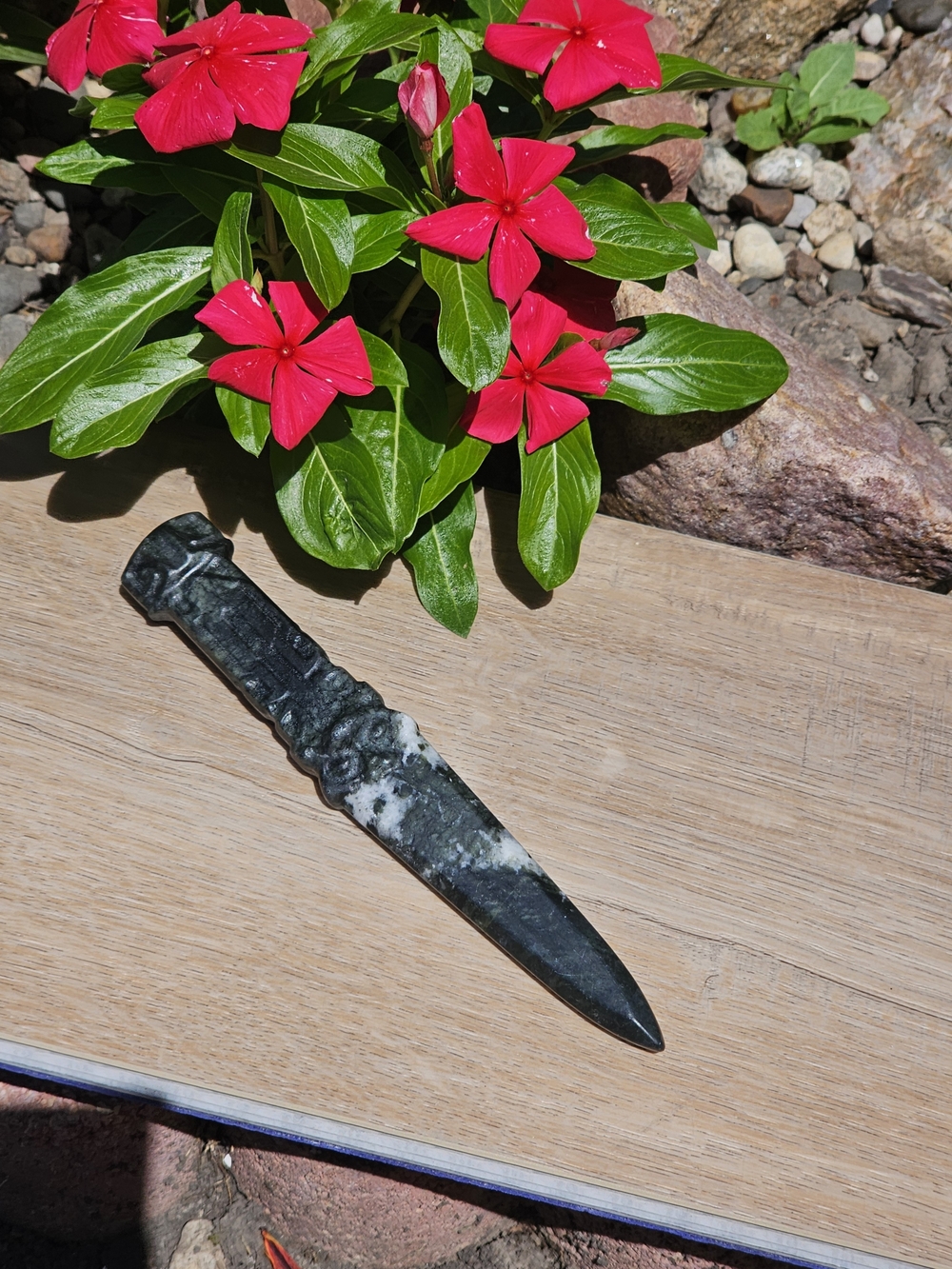 Moss Agate Crystal Sward/ Dagger